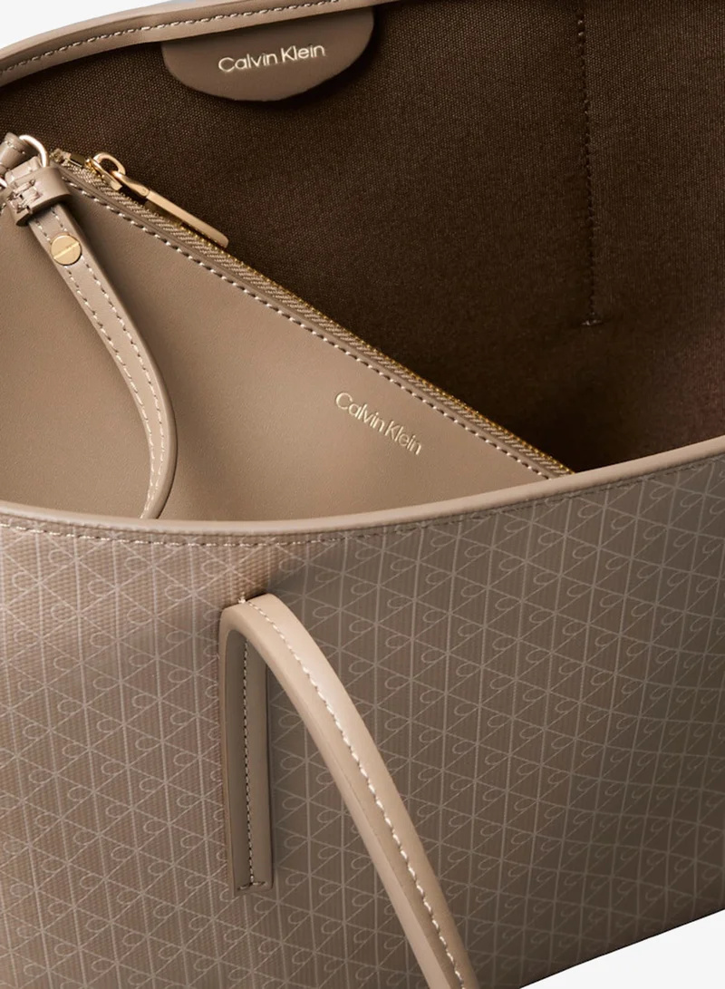 CALVIN KLEIN  Coated Emblem Small Tote Bag for Women | Best Price UAE